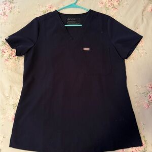 Figs Women’s V-Neck Scrub Top in Navy